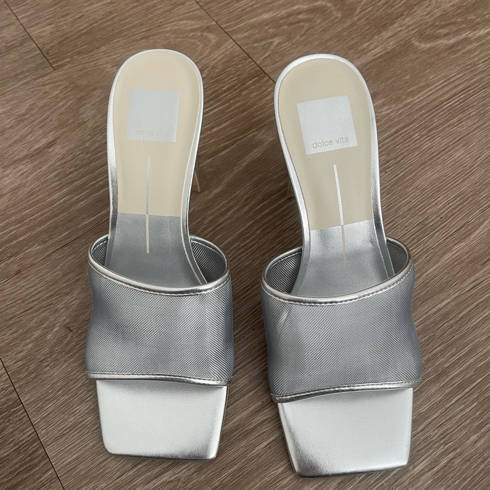 Dolce Vita Silver Mesh Sandals